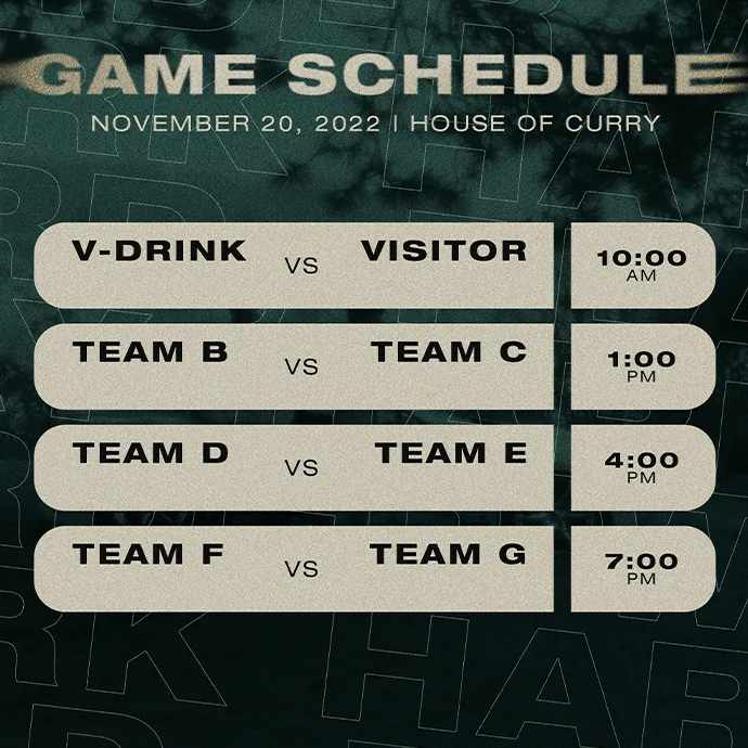 Game schedule sports post