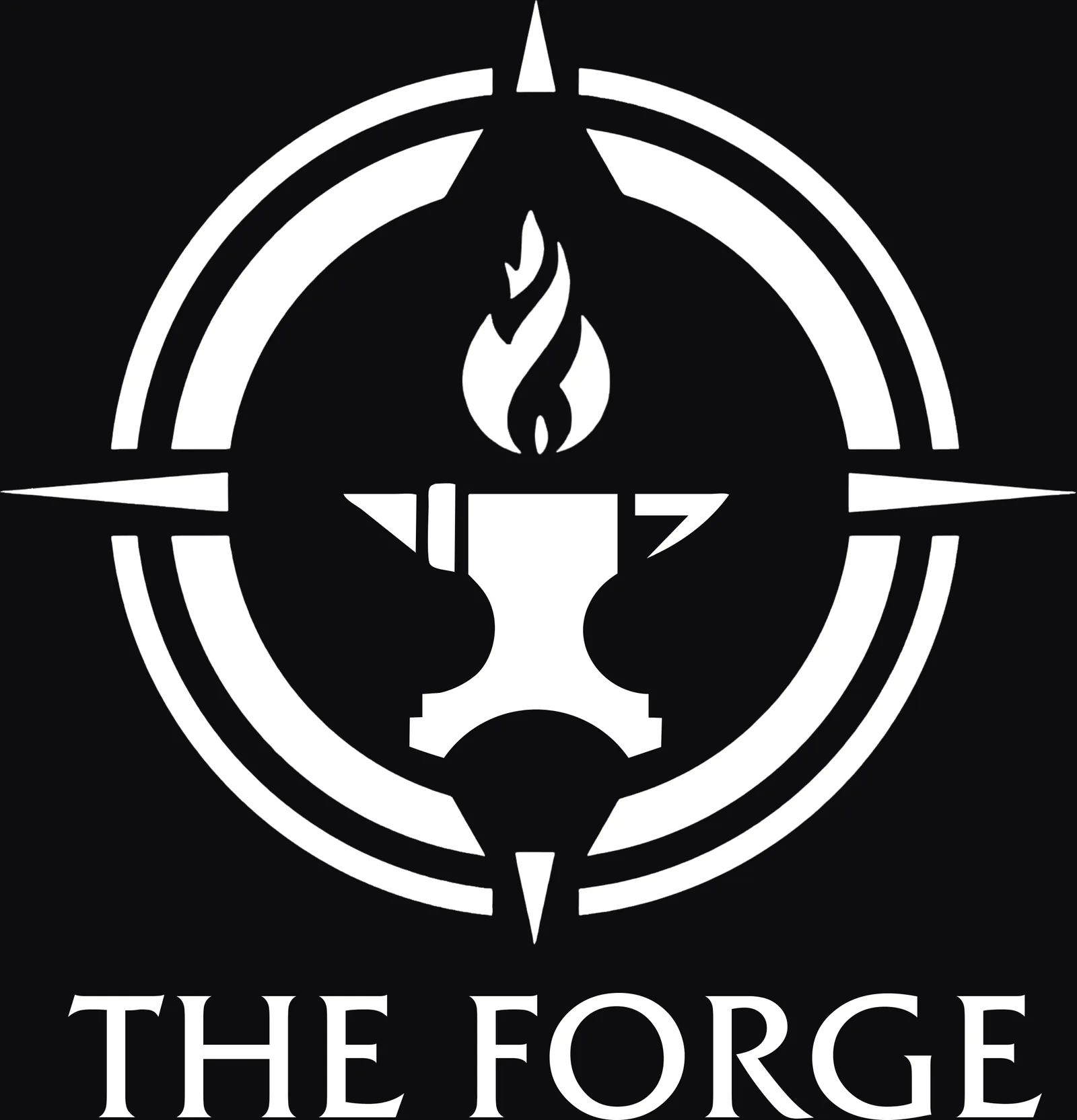 The Forge logo: compass ring, anvil and flame above the wordmark